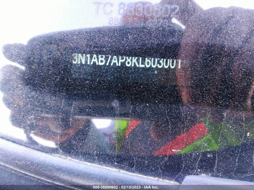 VIN 3N1AB7AP8KL603001 2019 NISSAN SENTRA SV