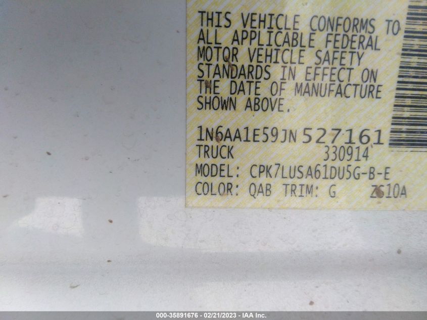 2018 NISSAN TITAN PRO-4X - 1N6AA1E59JN527161