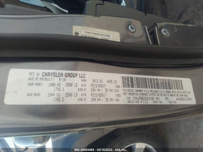 2014 JEEP PATRIOT SPORT - 1C4NJPBB2ED913109
