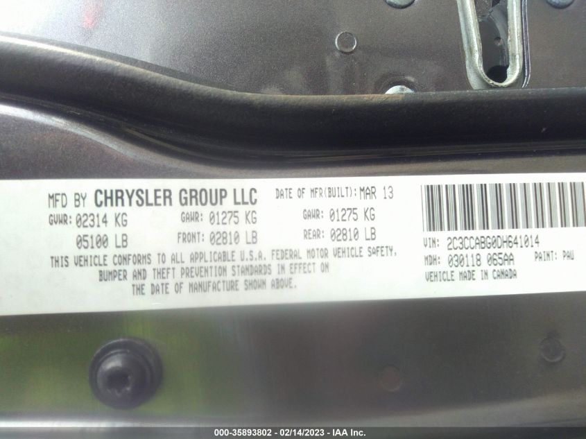 2013 CHRYSLER 300 300S - 2C3CCABG0DH641014