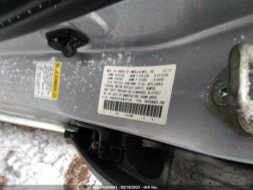 2013 HONDA ACCORD SDN EX-L - 1HGCR3F81DA007185
