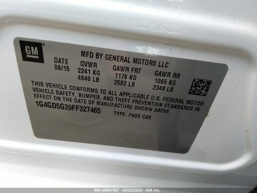 2015 BUICK LACROSSE PREMIUM I - 1G4GD5G39FF327465