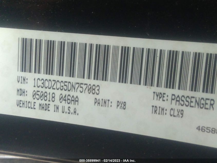 2013 DODGE AVENGER SXT - 1C3CDZCG5DN757083