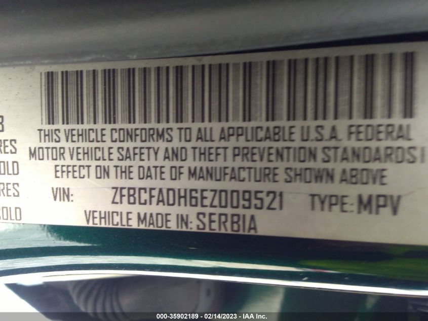 2014 FIAT 500L TREKKING - ZFBCFADH6EZ009521