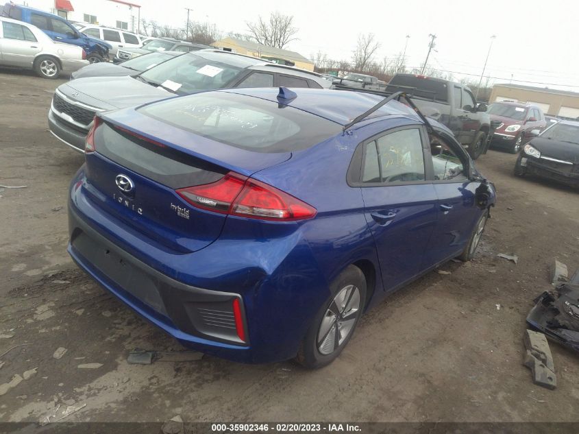 2022 HYUNDAI IONIQ HYBRID BLUE - KMHC65LC1NU283289