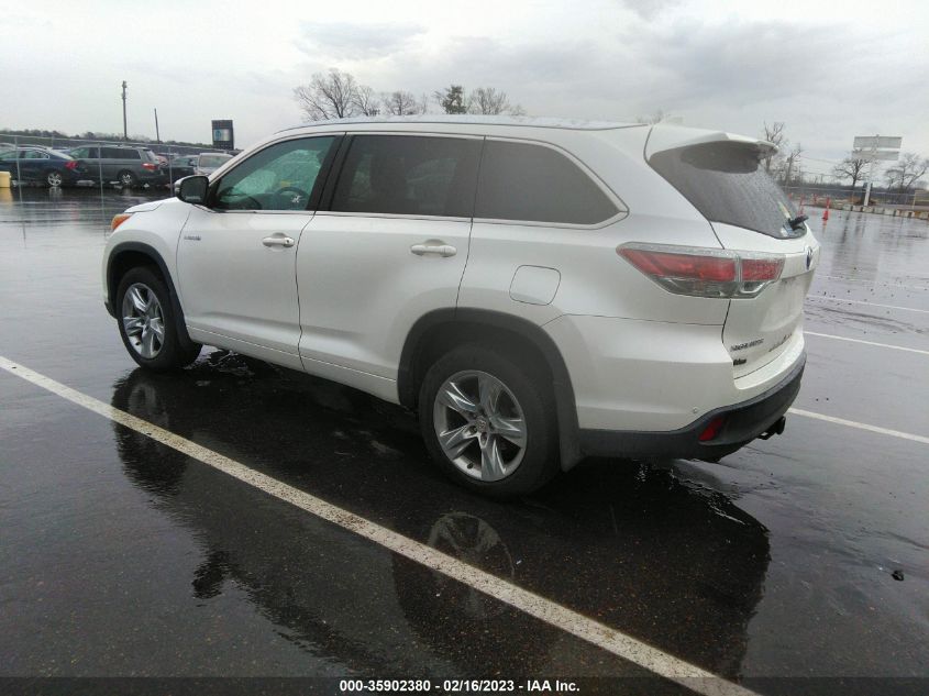 2014 TOYOTA HIGHLANDER HYBRID LIMITED 5TDDCRFH8ES006837