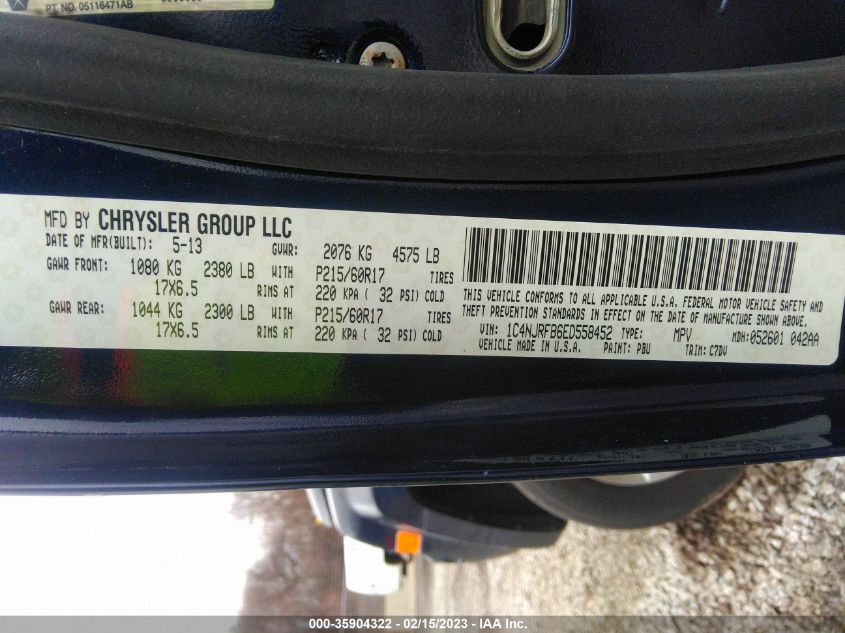 2014 JEEP PATRIOT LATITUDE - 1C4NJRFB6ED558452