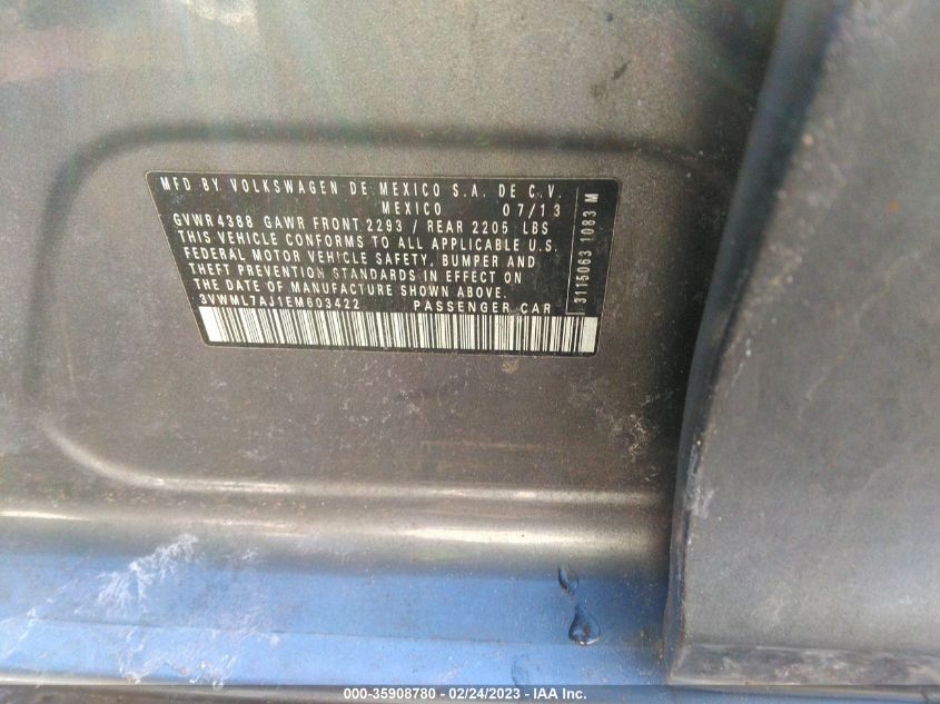 2014 VOLKSWAGEN JETTA SPORTWAGEN TDI W/SUNROOF - 3VWML7AJ1EM603422