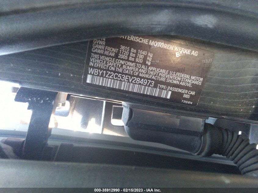 2014 BMW I3 - WBY1Z2C53EV284973