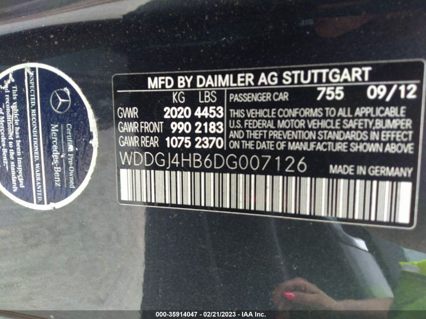 2013 MERCEDES-BENZ C-CLASS C 250 - WDDGJ4HB6DG007126
