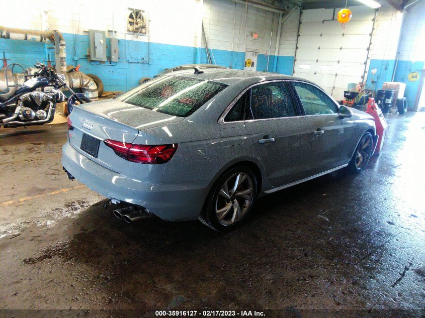 2022 AUDI S4 PREMIUM PLUS WAUB4AF49NA043750