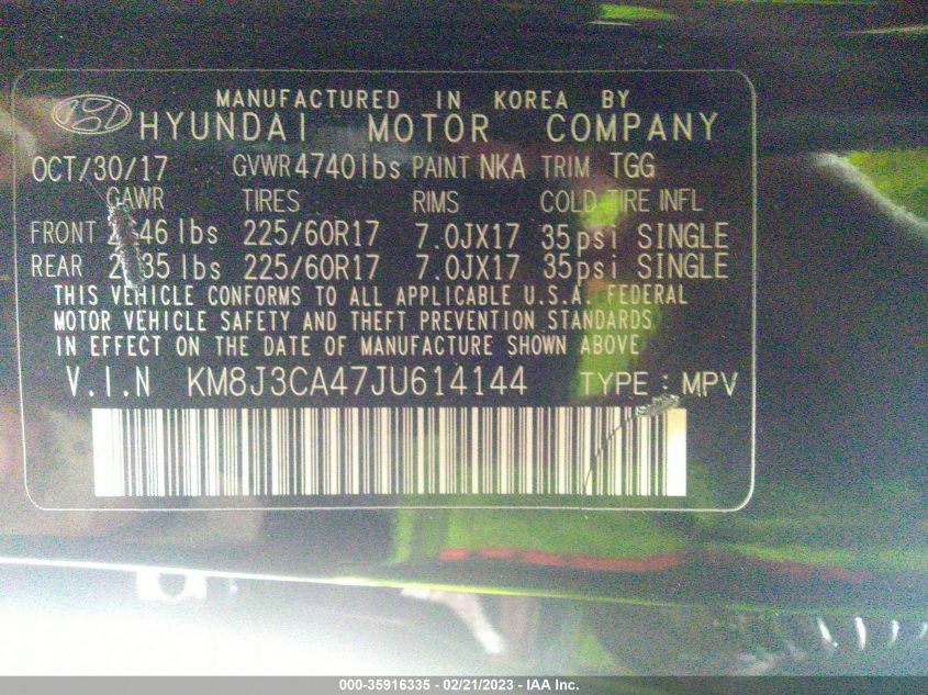2018 HYUNDAI TUCSON SEL - KM8J3CA47JU614144
