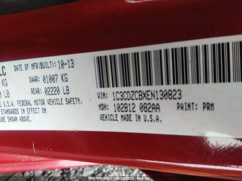 2014 DODGE AVENGER SXT - 1C3CDZCBXEN130823