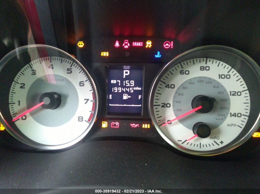 2013 SUBARU IMPREZA WAGON 2.0I SPORT LIMITED - JF1GPAR66DH200563