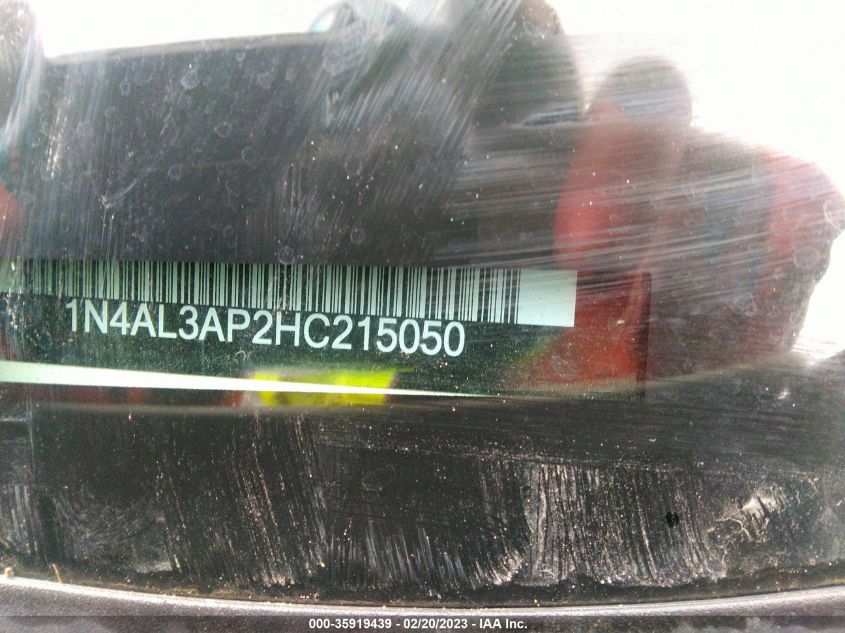 2017 NISSAN ALTIMA 2.5 S - 1N4AL3AP2HC215050