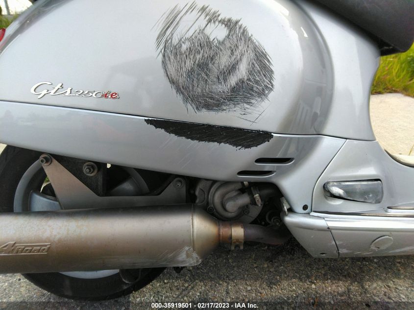 2008 VESPA GTS 250 ZAPM459L285007299