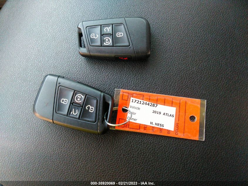 2019 VOLKSWAGEN ATLAS 3.6L V6 SEL PREMIUM - 1V2NR2CA0KC564551