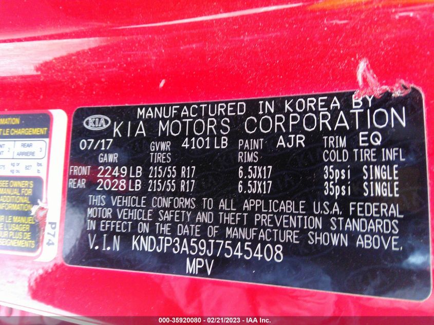 2018 KIA SOUL + - KNDJP3A59J7545408