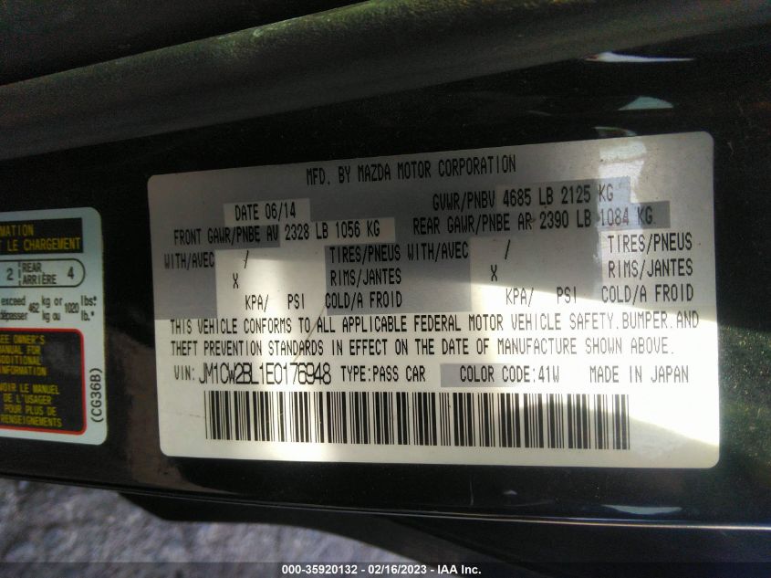2014 MAZDA MAZDA5 SPORT - JM1CW2BL1E0176948