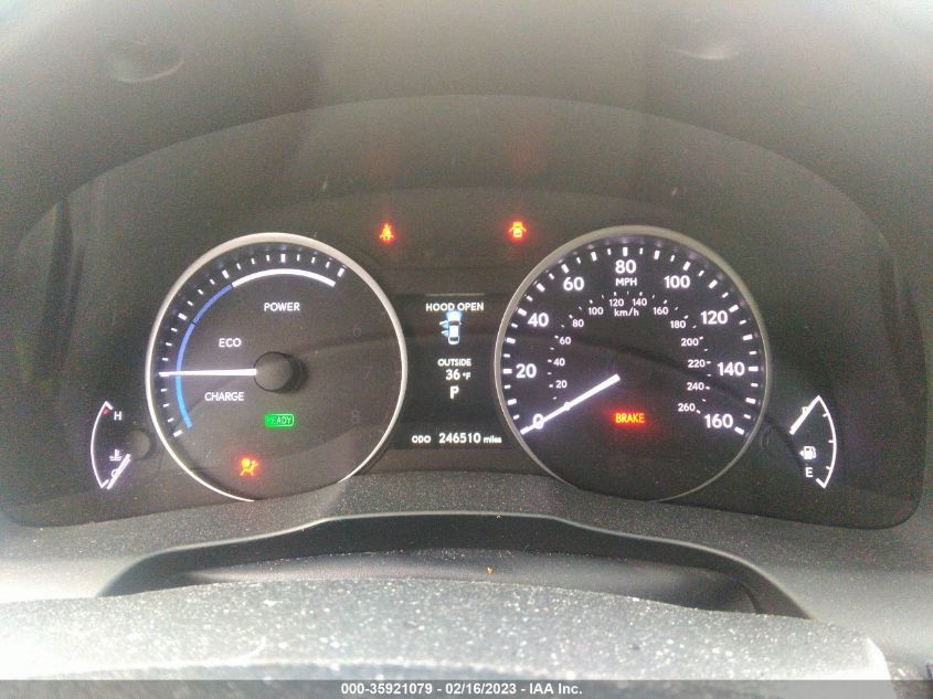 2013 LEXUS ES 300H HYBRID JTHBW1GG2D2013275