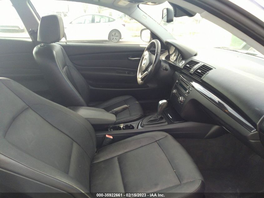 2013 BMW 1 SERIES 128I WBAUP7C53DVP24428