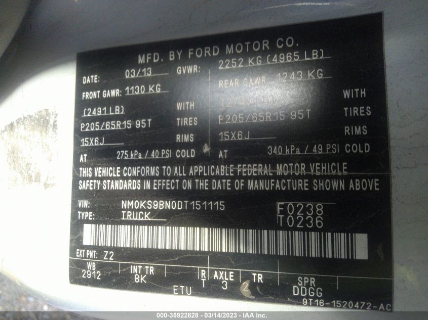 2013 FORD TRANSIT CONNECT WAGON XLT - NM0KS9BN0DT151115