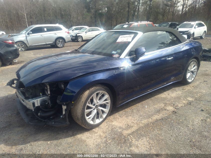 2022 AUDI A5 CABRIOLET PREMIUM - WAU2AGF53NN003001