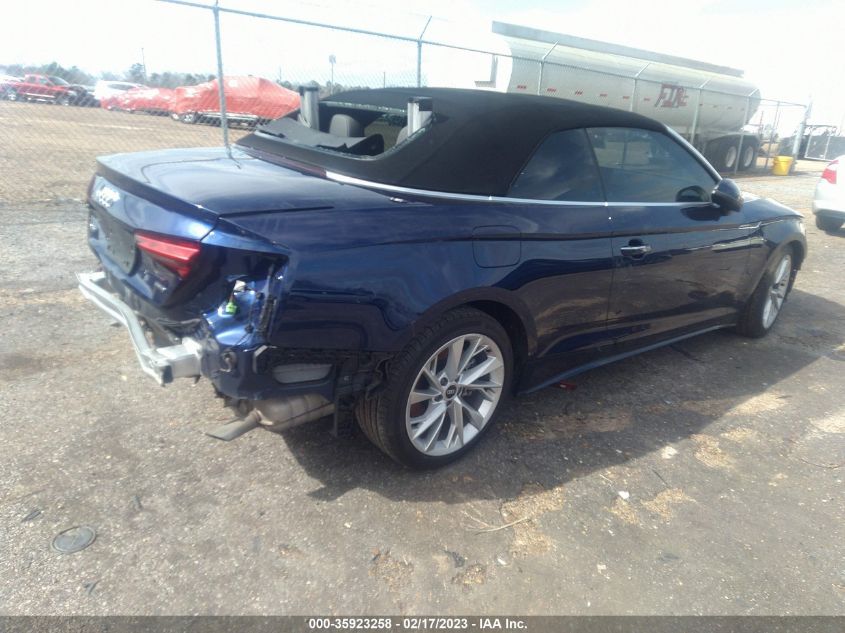 2022 AUDI A5 CABRIOLET PREMIUM - WAU2AGF53NN003001
