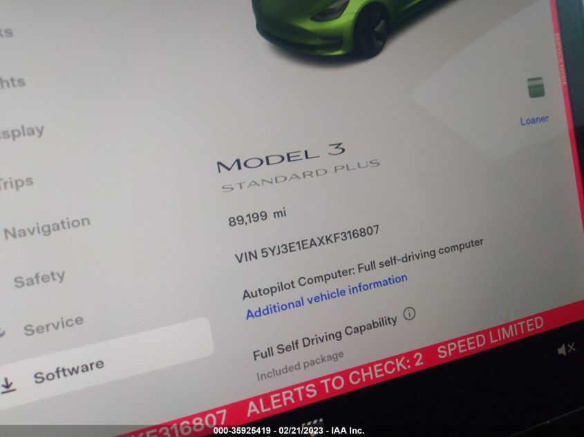2019 TESLA MODEL 3 RANGE - 5YJ3E1EAXKF316807