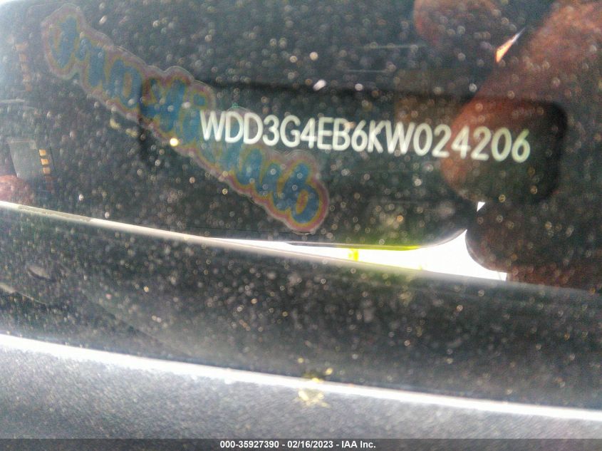 2019 MERCEDES-BENZ A-CLASS A 220 WDD3G4EB6KW024206