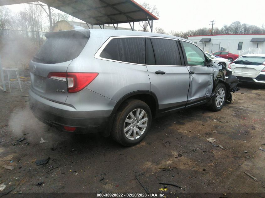 2020 HONDA PILOT LX - 5FNYF6H17LB020009