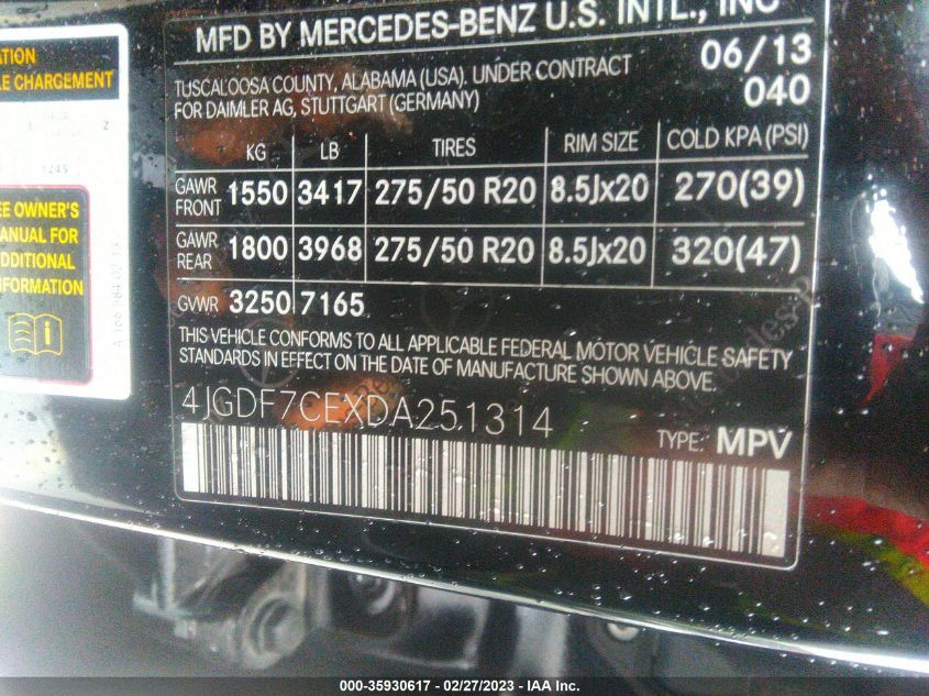 2013 MERCEDES-BENZ GL-CLASS GL 450 - 4JGDF7CEXDA251314
