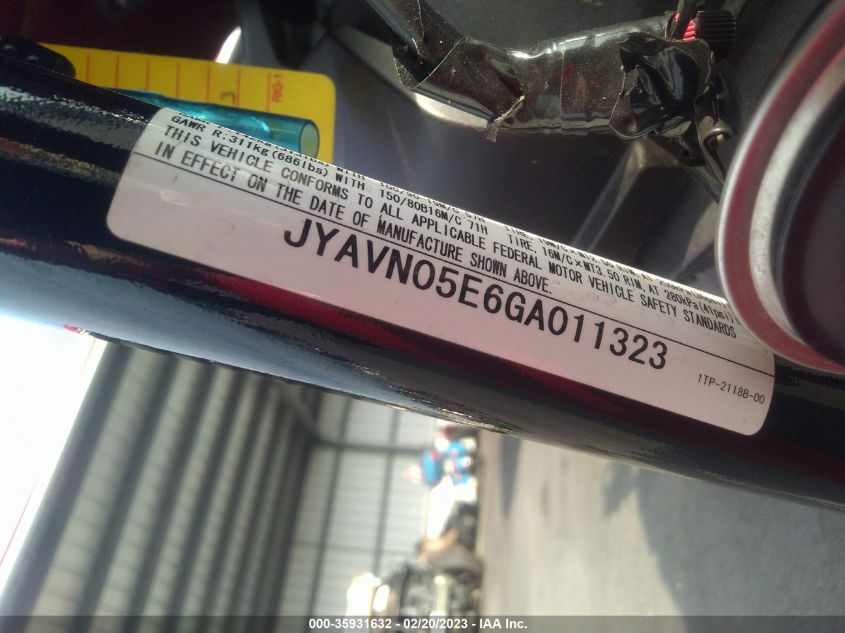 2016 YAMAHA XVS950 CU/CUC JYAVN05E6GA011323