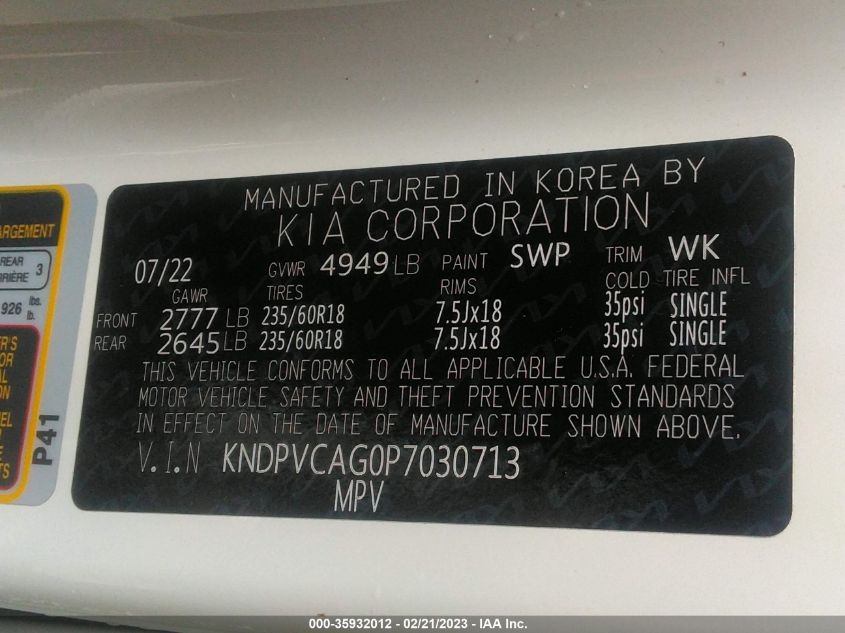 2023 KIA SPORTAGE HYBRID EX - KNDPVCAG0P7030713