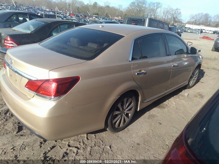 2011 TOYOTA AVALON VIN: 4T1BK3DB4BU389880