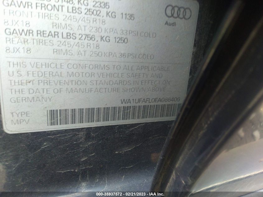 2014 AUDI ALLROAD PREMIUM PLUS - WA1UFAFL0EA066406