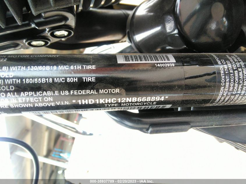 2022 HARLEY-DAVIDSON FLTRX 1HD1KHC12NB668894