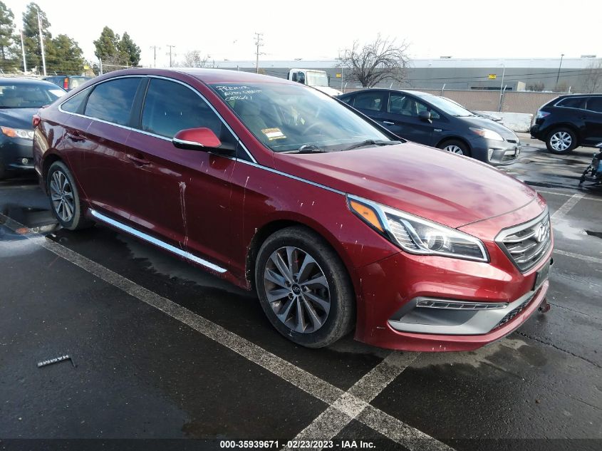 2015 HYUNDAI SONATA 2.4L SPORT - 5NPE34AF3FH058641