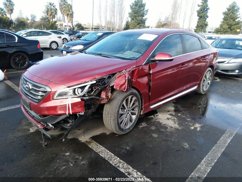 2015 HYUNDAI SONATA 2.4L SPORT - 5NPE34AF3FH058641