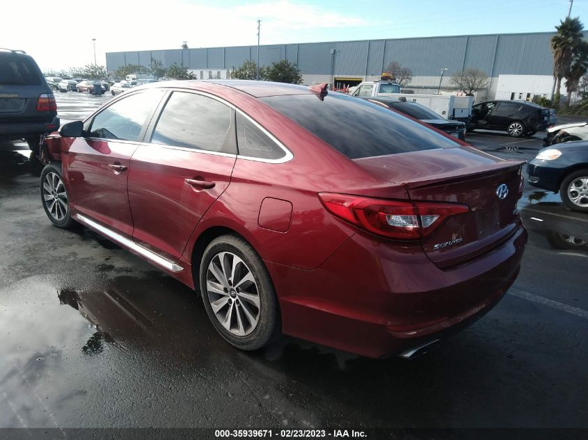 2015 HYUNDAI SONATA 2.4L SPORT - 5NPE34AF3FH058641