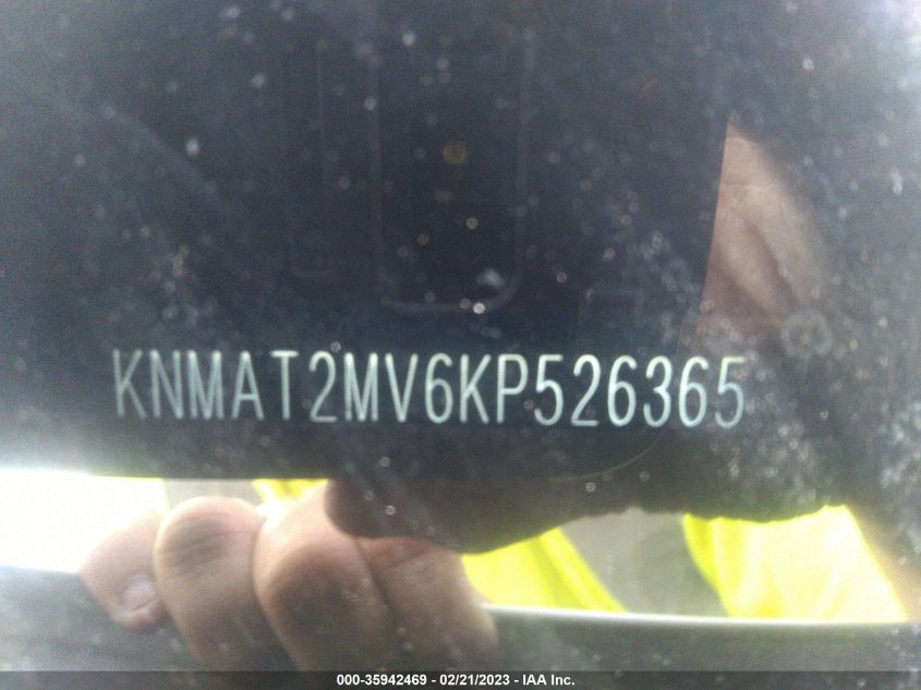 2019 NISSAN ROGUE SV - KNMAT2MV6KP526365