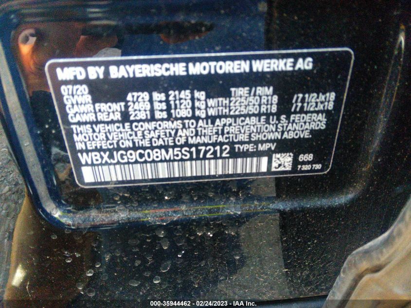 2021 BMW X1 XDRIVE28I - WBXJG9C08M5S17212