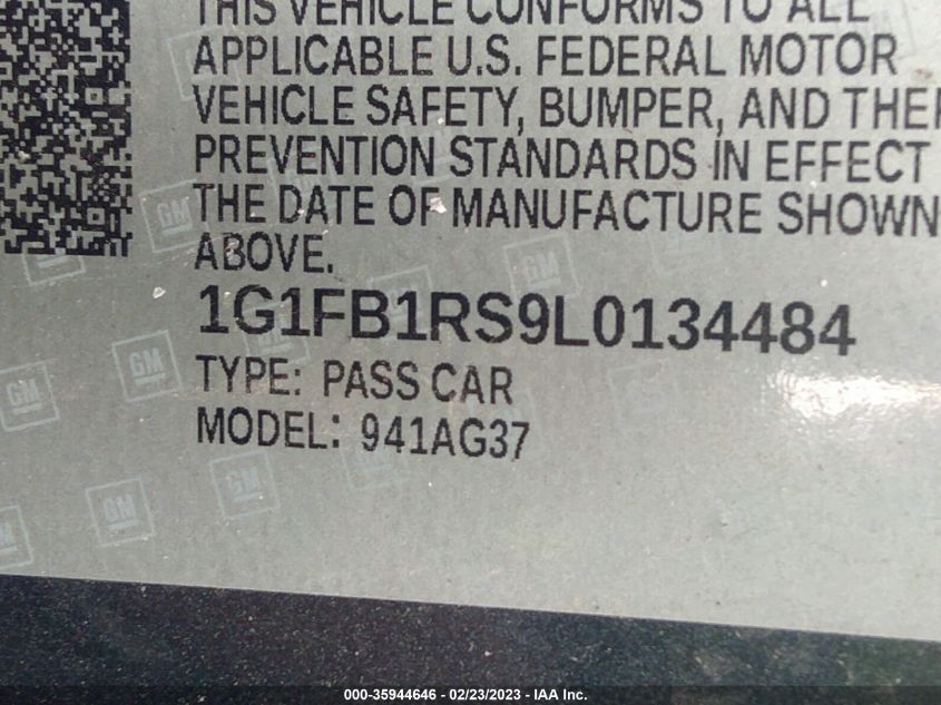 2020 CHEVROLET CAMARO 1LT - 1G1FB1RS9L0134484