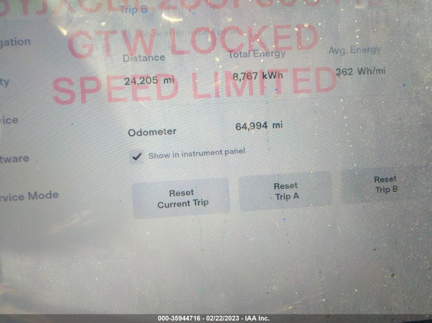 2016 TESLA MODEL X 70D/90D/75D/60D/P100D - 5YJXCBE28GF006443