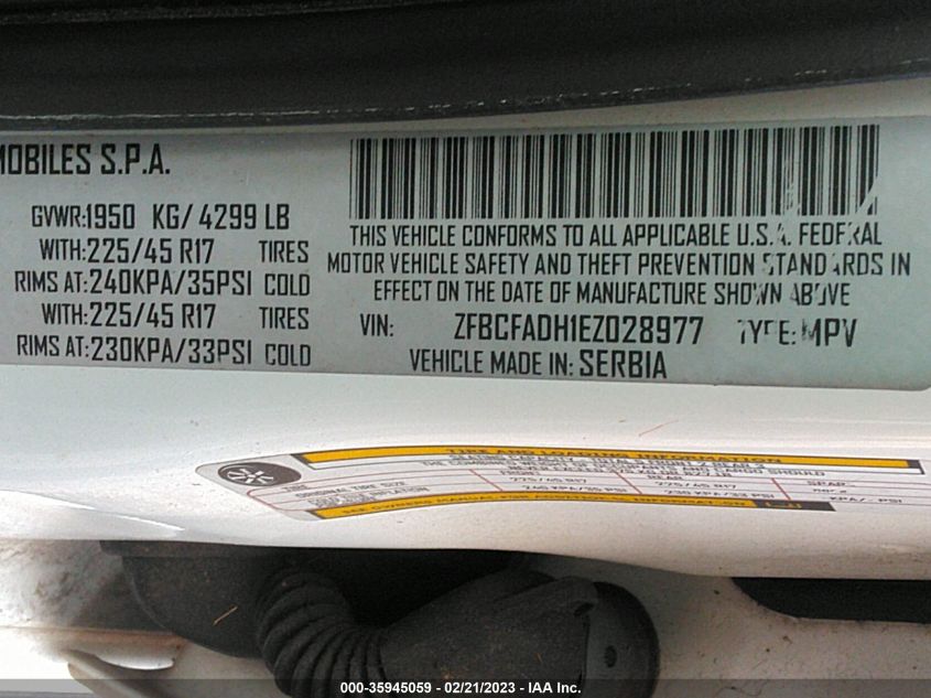 2014 FIAT 500L TREKKING - ZFBCFADH1EZ028977