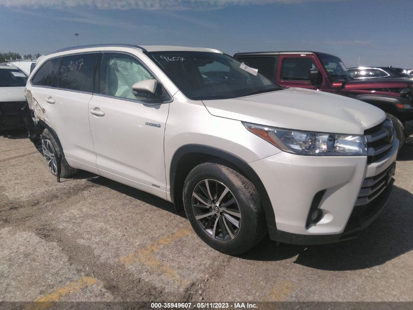 2018 TOYOTA HIGHLANDER HYBRID XLE - 5TDJGRFH4JS038153