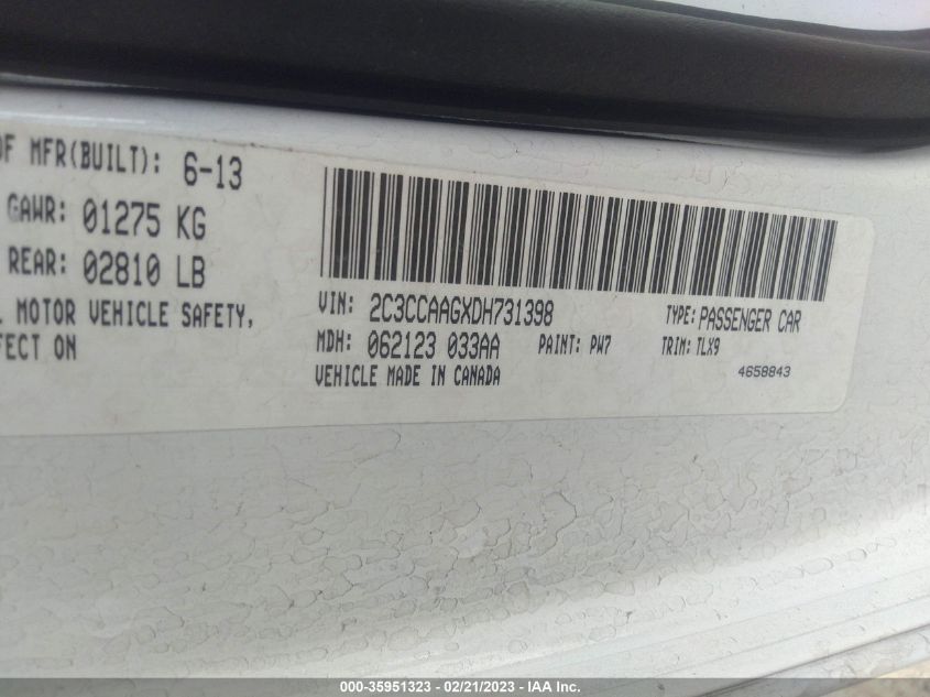 2013 CHRYSLER 300 - 2C3CCAAGXDH731398