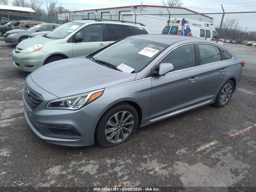 2016 HYUNDAI SONATA 2.4L SPORT - 5NPE34AF9GH348349