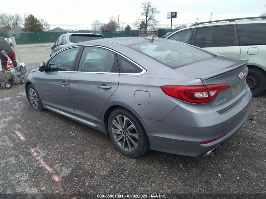 2016 HYUNDAI SONATA 2.4L SPORT - 5NPE34AF9GH348349