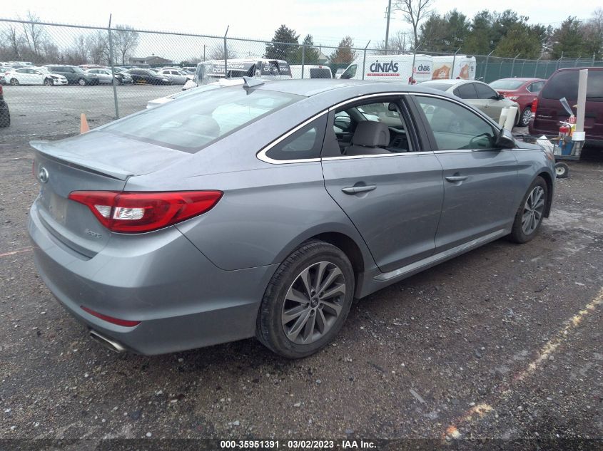 2016 HYUNDAI SONATA 2.4L SPORT - 5NPE34AF9GH348349